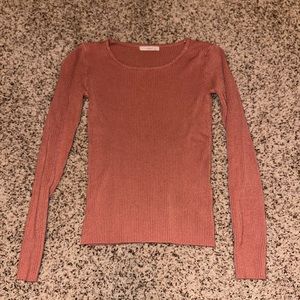 Muave Long Sleeve Ribbed Thick Cotton Sweater - Timing Small (S)